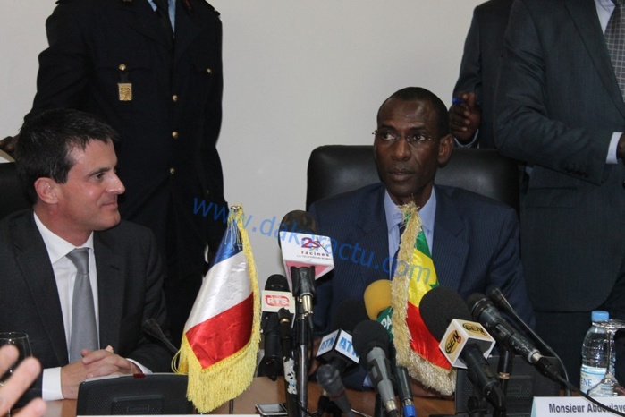 Les images de la conférence de presse du ministre français de l'Intérieur Manuel Valls avec son homologue sénégalais Abdoulaye Daouda Diallo