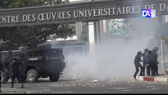 Affrontements entre étudiants et forces de l’ordre à l’UCAD : Des blessés et des arrestations enregistrés…