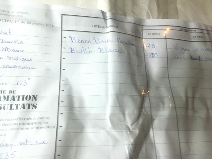 Touba / LE BULLETIN BLANC, SEUL MAÎTRE À BORD ! Abdou Lahad Kâ battu, mais maire … Touba / LE BULLETIN BLANC, SEUL MAÎTRE À BORD ! Abdou Lahad Kâ battu, mais maire …