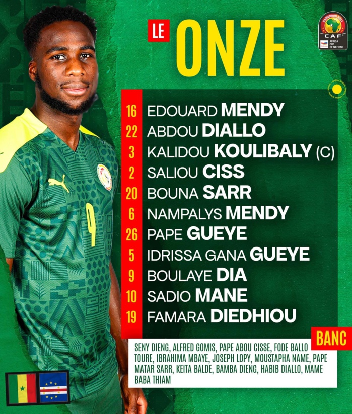 Sénégal vs Cap-Vert : Le onze de départ officiel de Aliou Cissé avec la titularisation de Pape Gueye...