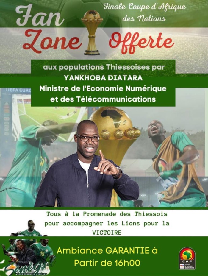 Finale Can 2022 : Yankhoba Diattara gâte la jeunesse Thiessoise avec une Fanzone. Finale Can 2022 : Yankhoba Diattara gâte la jeunesse Thiessoise avec une Fanzone.