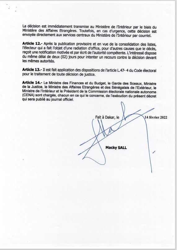 Elections législatives du 31 juillet 2022: révision exceptionnelle des listes électorales Elections législatives du 31 juillet 2022: révision exceptionnelle des listes électorales