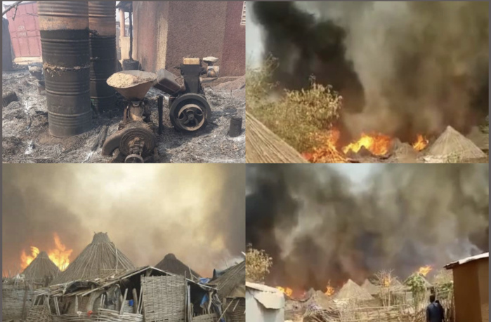 Kédougou / Incendie de Tenkhoto : des dégâts estimés à plusieurs millions, mais pas de pertes en vies humaines.