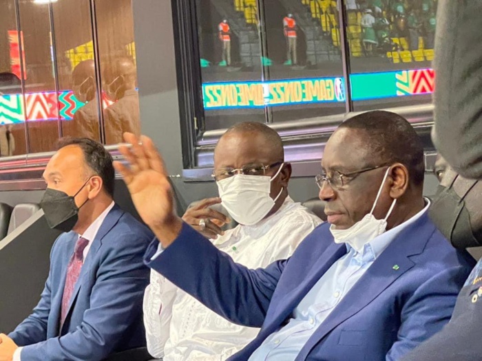 DUC – SLAC : Le président Macky Sall en tribune officielle du Dakar Aréna. DUC – SLAC : Le président Macky Sall en tribune officielle du Dakar Aréna.