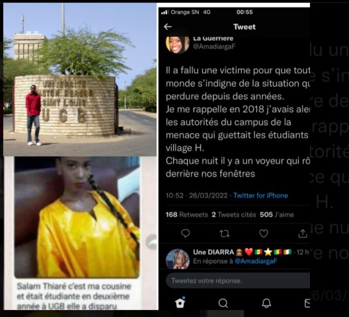 Sanar (UGB) : Insécurité, Défaut d'éclairage, présence d'esprit maléfique…les témoignages des étudiant(e)s troublés Sanar (UGB) : Insécurité, Défaut d'éclairage, présence d'esprit maléfique…les témoignages des étudiant(e)s troublés