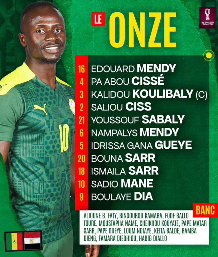 Sénégal-Egypte : Aliou Cissé effectue des changements et lance Boulaye Dia en pointe Sénégal-Egypte : Aliou Cissé effectue des changements et lance Boulaye Dia en pointe