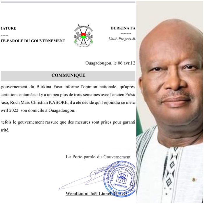 Burkina Faso : le Président Kaboré libéré ce mercredi Burkina Faso : le Président Kaboré libéré ce mercredi