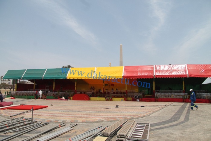 Regardez le visage qu'offre la place de l'Obélisque en préparation  de la fête de l'indépendance du Avril.