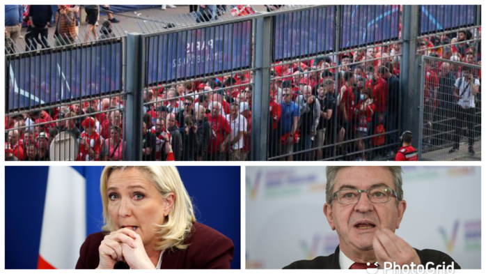 Chaos au Stade de France: la France pas prête pour de grands événements, déplorent Le Pen et Mélenchon