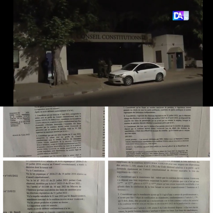 Conseil Constitutionnel : Les sept sages confirment le ministère de l’intérieur Conseil Constitutionnel : Les sept sages confirment le ministère de l’intérieur