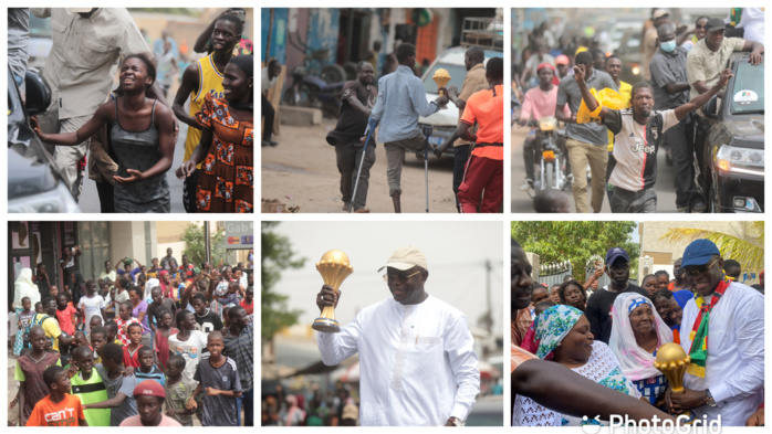 (IMAGES) Kaolack : Une ferveur populaire autour de la présentation du trophée de la CAN