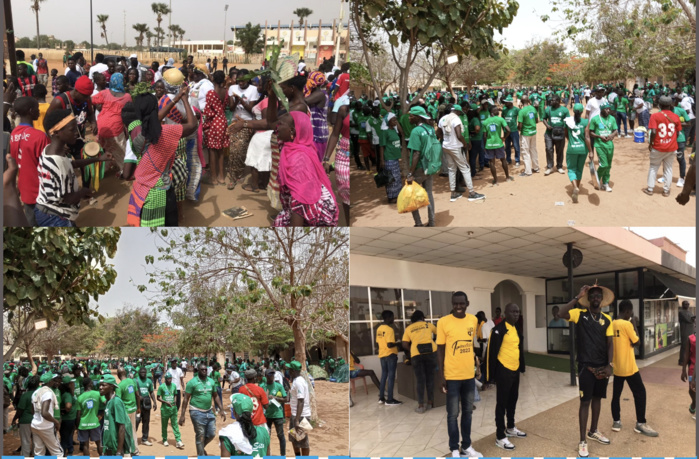 Finale coupe du Sénégal : Le stock de tickets épuisés, les jaune et noir de Lusitana incapable de contenir la marée verte Allez Casa. Finale coupe du Sénégal : Le stock de tickets épuisés, les jaune et noir de Lusitana incapable de contenir la marée verte Allez Casa.
