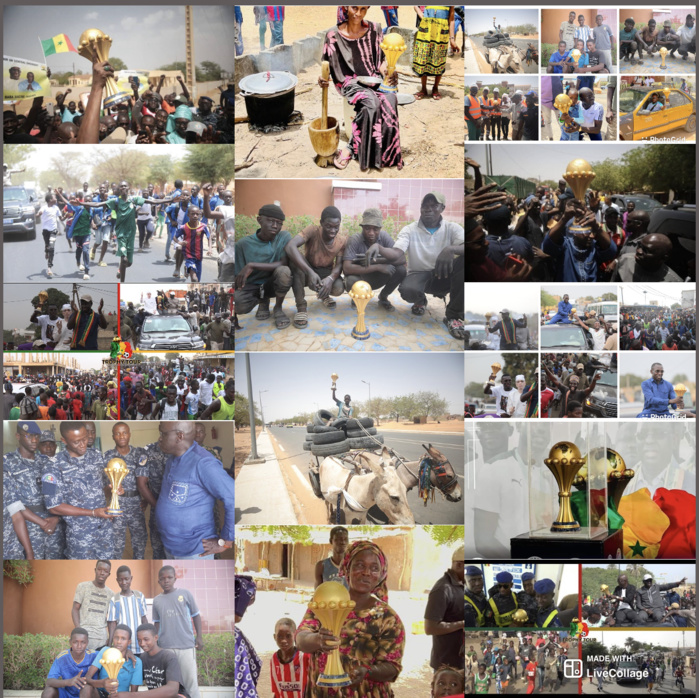 De Dakar à Ziguinchor en passant par Saint-Louis, Tamba, Kédougou... : Le trophée de la CAN a terminé son tour du Sénégal. De Dakar à Ziguinchor en passant par Saint-Louis, Tamba, Kédougou... : Le trophée de la CAN a terminé son tour du Sénégal.