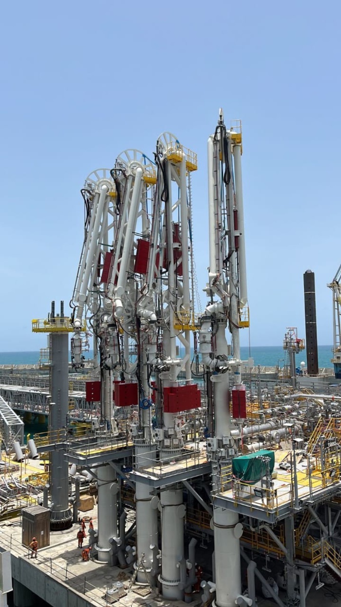 Pétrole : Les images des installations de GTA qui avancent à grands pas. Pétrole : Les images des installations de GTA qui avancent à grands pas.