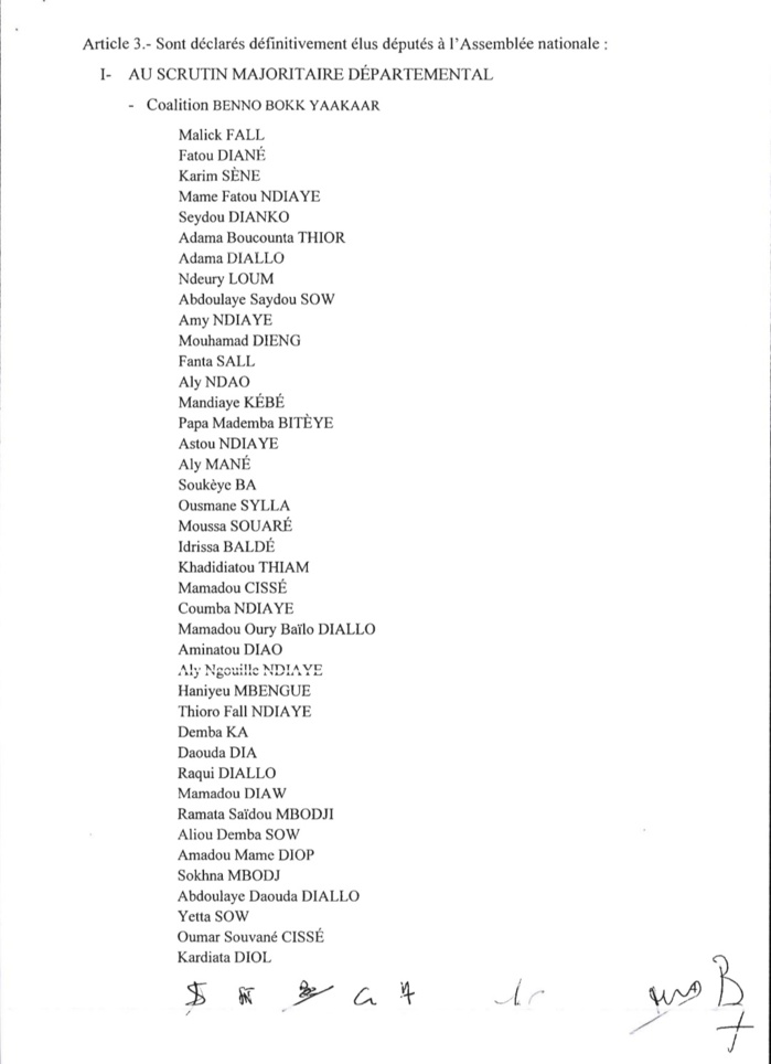 Résultats élections législatives 2022 : Voici en intégralité la décision du conseil constitutionnel Résultats élections législatives 2022 : Voici en intégralité la décision du conseil constitutionnel