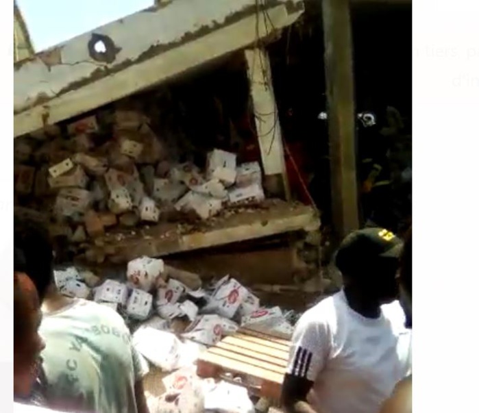 Gueule Tapée : effondrement de la dalle d’un immeuble du marché, deux morts dénombrés