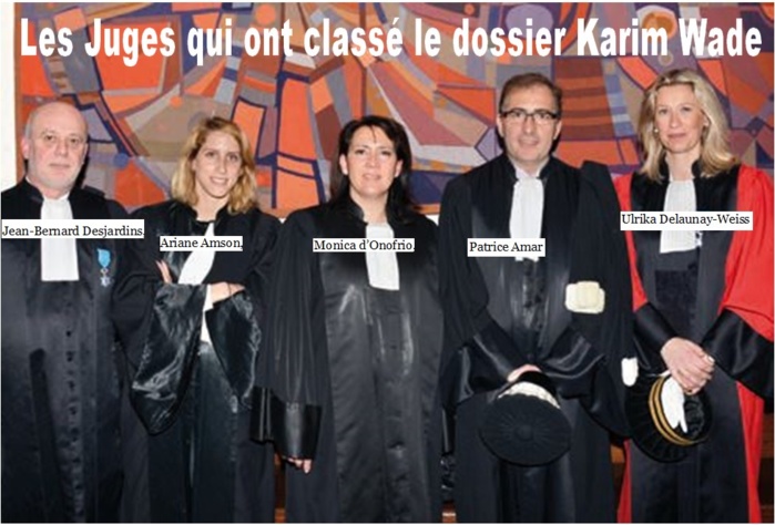 Les juges souverains qui ont classé sans suite le dossier Karim Wade