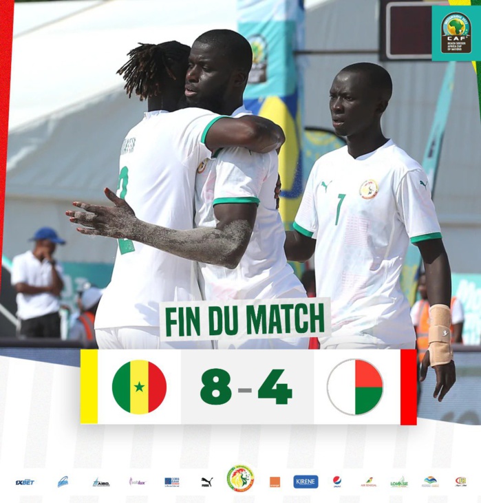CAN Beach 2022 : Le Sénégal bat Madagascar (8-4) et fait le plein de victoires avant la demi-finale…