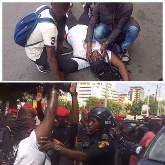 Marche avortée du Colidep: des manifestants arrêtés, une camerawoman victime de bousculade. Marche avortée du Colidep: des manifestants arrêtés, une camerawoman victime de bousculade.
