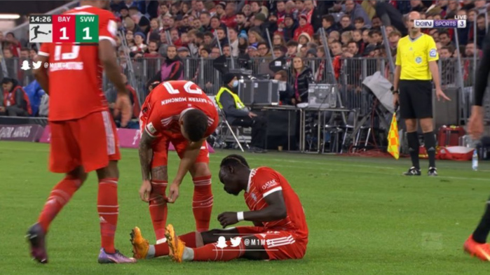 BUNDESLIGA - Sadio Mané sort sur blessure à la 20ème minute BUNDESLIGA - Sadio Mané sort sur blessure à la 20ème minute