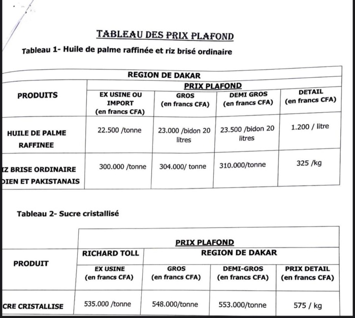 Réduction des denrées de première nécessité : Le ministre du commerce fixe les prix à Dakar… Réduction des denrées de première nécessité : Le ministre du commerce fixe les prix à Dakar…