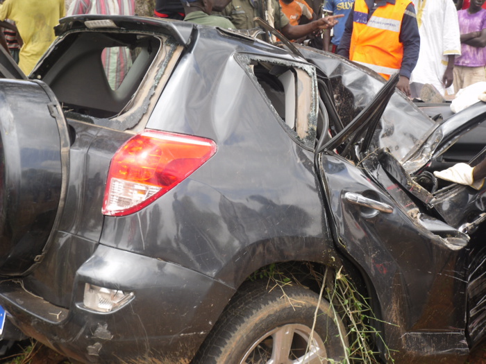 Les images de l'accident de Bambey qui a fait 2 morts et 3 blessés graves