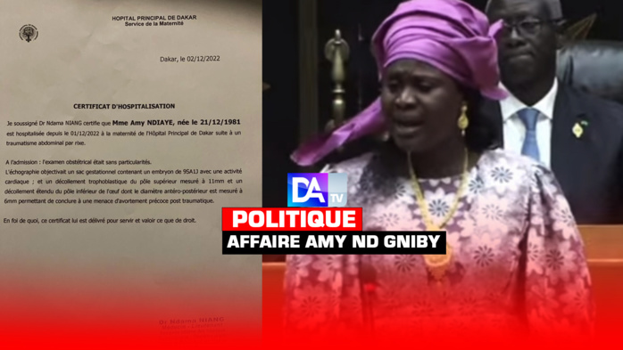 La grossesse et le risque d'avortement confirmés : Ce que révèle le certificat médical de la députée Amy Ndiaye Gniby... La grossesse et le risque d'avortement confirmés : Ce que révèle le certificat médical de la députée Amy Ndiaye Gniby...