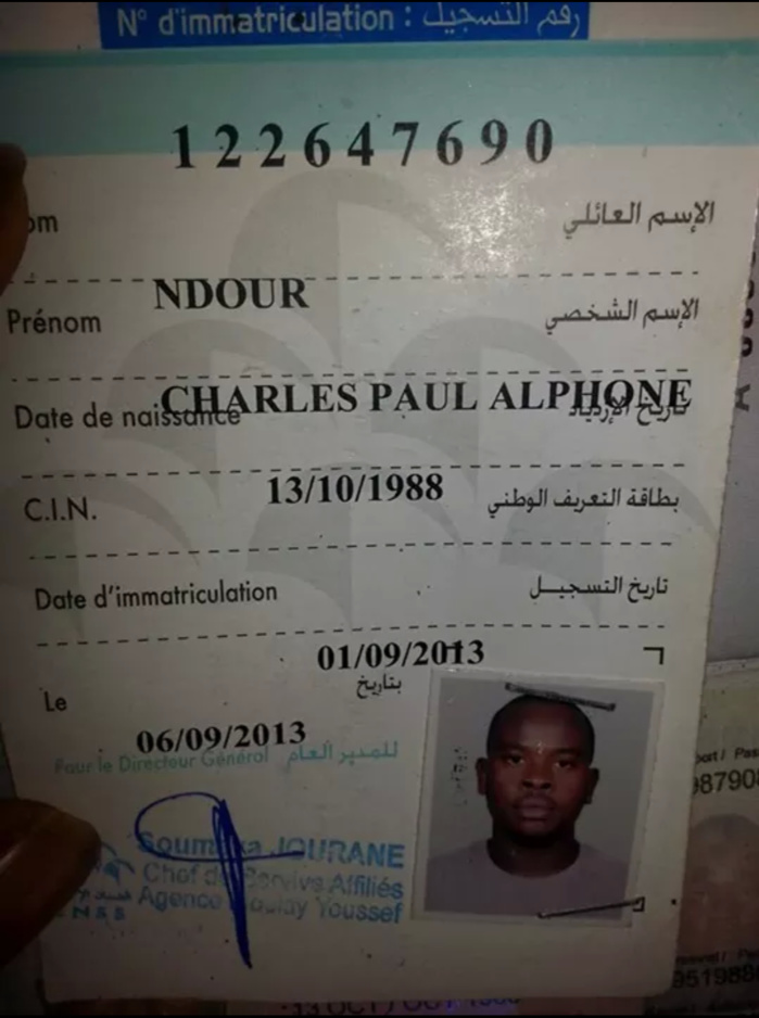 Voici Charles Paul Alphonse Ndour, le sénégalais égorgé au Maroc