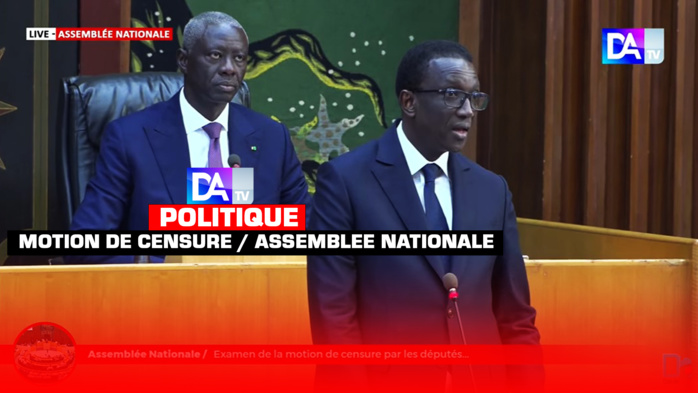 L'intégralité de la réponse du Premier ministre Monsieur Amadou Ba à la motion de censure déposée par le Groupe Parlementaire Yewwi Askan Wi