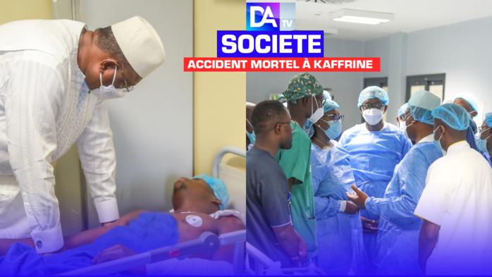 Hôpital Thierno Birahim Ndao de Kaffrine : Le chef de l’Etat Macky Sall a rendu visite aux blessés de l’accident de SIKILO…