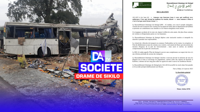 Deuil national : le RIS Al Wahda s’associe à la douleur et appelle l’État à œuvrer à une réforme profonde du secteur des transports. Deuil national : le RIS Al Wahda s’associe à la douleur et appelle l’État à œuvrer à une réforme profonde du secteur des transports.