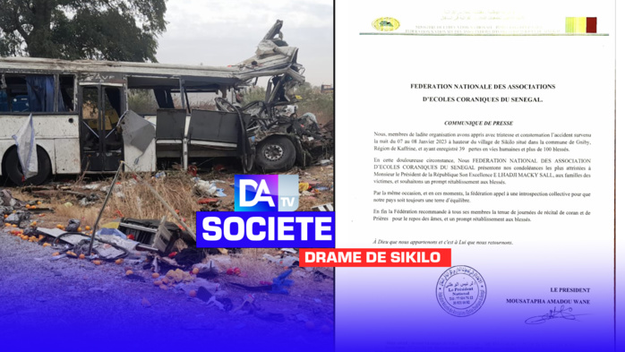 Drame de Sikilo : la Fédération Nationale Des Associations D’écoles Coraniques du Sénégal organise des journées de prières