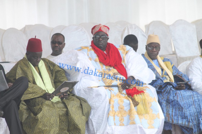 Le grand serigne de Dakar, Papa Ibrahima Diagne à la pose de la première pierre de la cité de l'émergence