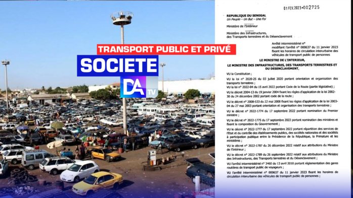 Transport public et privé : Les horaires de transport interurbain modifiés… (Arrêté interministériel) Transport public et privé : Les horaires de transport interurbain modifiés… (Arrêté interministériel)