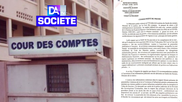 Gestion du fonds Covid 2020-2021: Le procureur de la République fait engager des enquêtes préliminaires et confie l'affaire à la DIC Gestion du fonds Covid 2020-2021: Le procureur de la République fait engager des enquêtes préliminaires et confie l'affaire à la DIC