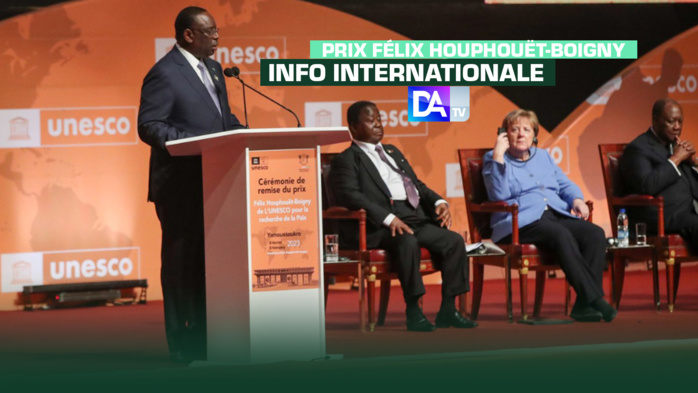 Prix Félix Houphouët-Boigny de l’UNESCO pour la recherche de la paix :  » Cette cérémonie de remise du Prix…est un appel au dépôt des armes ; un appel à la paix et au vivre ensemble, en Afrique et ailleurs (Macky Sall) Prix Félix Houphouët-Boigny de l’UNESCO pour la recherche de la paix :  » Cette cérémonie de remise du Prix…est un appel au dépôt des armes ; un appel à la paix et au vivre ensemble, en Afrique et ailleurs (Macky Sall)