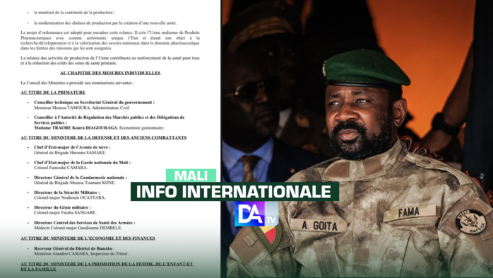 Mali / Bouleversements au sommet de la hiérarchie militaire : plusieurs autorités limogées. Mali / Bouleversements au sommet de la hiérarchie militaire : plusieurs autorités limogées.