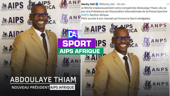 AIPS- Afrique : Le chef de l’Etat Macky Sall félicite le nouveau président, Abdoulaye Thiam AIPS- Afrique : Le chef de l’Etat Macky Sall félicite le nouveau président, Abdoulaye Thiam