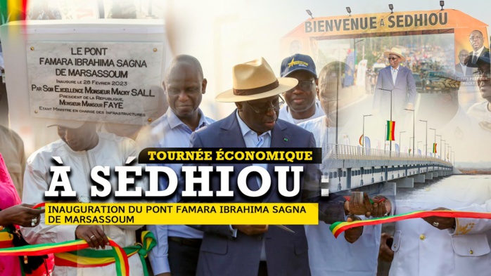 Sédhiou : Le Président Macky Sall vient d’inaugurer le pont Famara Ibrahima Sagna de Marsassoum