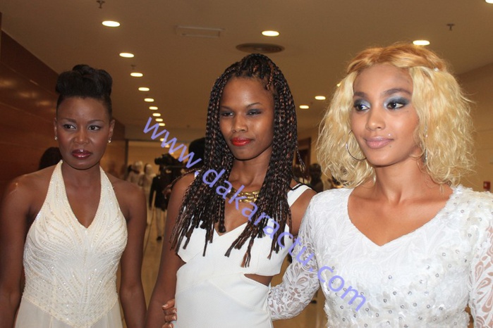 Les mannequins Adja Diallo, Koumbel Kane au lancement de la 3 ème saison de "Un Café Avec"