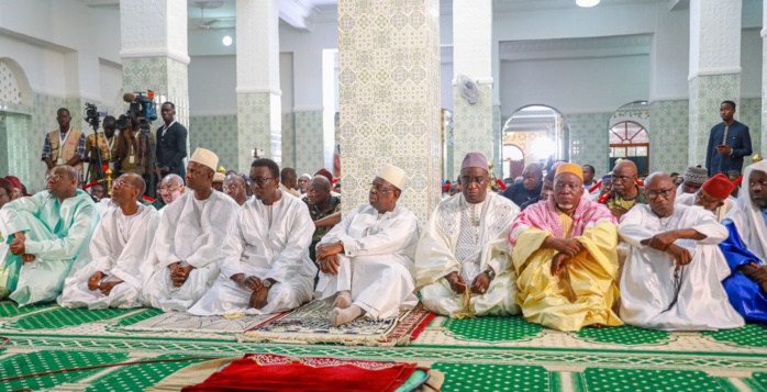 [ IMAGES ] Prière inaugurale à la grande mosquée de Sédhiou : Les mots de remerciements de l’Imam Boubacar Dramé au Président Macky Sall