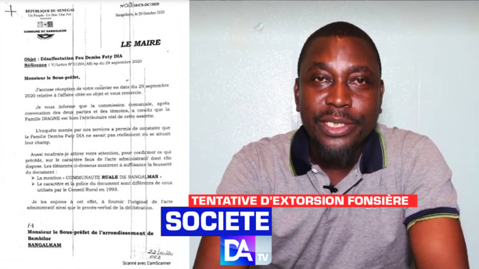 Tentative d'extorsion foncière à Sangalkam par le promoteur immobilier Moussa Diop : Des agents des domaines et du cadastre dans le deal Tentative d'extorsion foncière à Sangalkam par le promoteur immobilier Moussa Diop : Des agents des domaines et du cadastre dans le deal