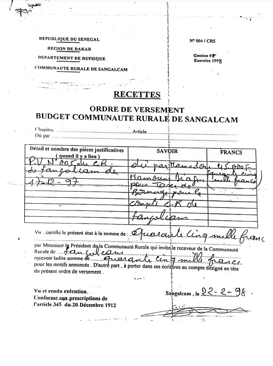 Tentative d'extorsion foncière à Sangalkam par le promoteur immobilier Moussa Diop : Des agents des domaines et du cadastre dans le deal Tentative d'extorsion foncière à Sangalkam par le promoteur immobilier Moussa Diop : Des agents des domaines et du cadastre dans le deal