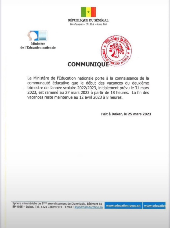 Éducation nationale : les vacances de Pâques reprogrammées. Éducation nationale : les vacances de Pâques reprogrammées.