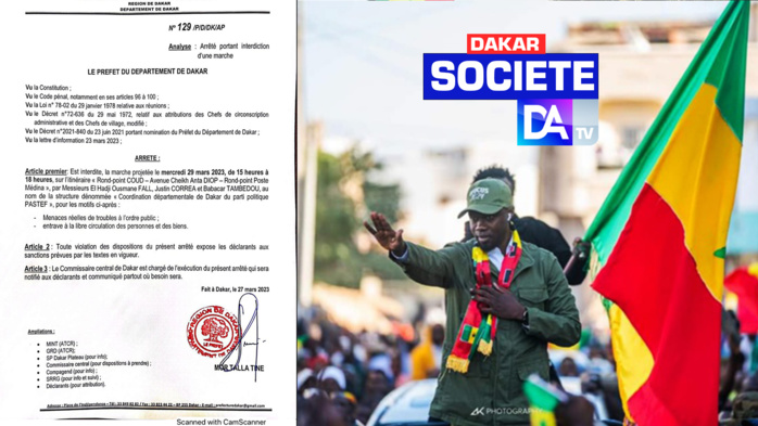Dakar : Le préfet interdit les marches Yewwi Askan Wi