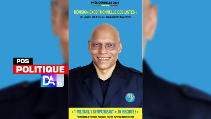Révision exceptionnelle des listes: Le PDS et son candidat Karim Wade lancent la campagne « 1 militant, 1 sympathisant = 10 inscrits ! » Révision exceptionnelle des listes: Le PDS et son candidat Karim Wade lancent la campagne « 1 militant, 1 sympathisant = 10 inscrits ! »
