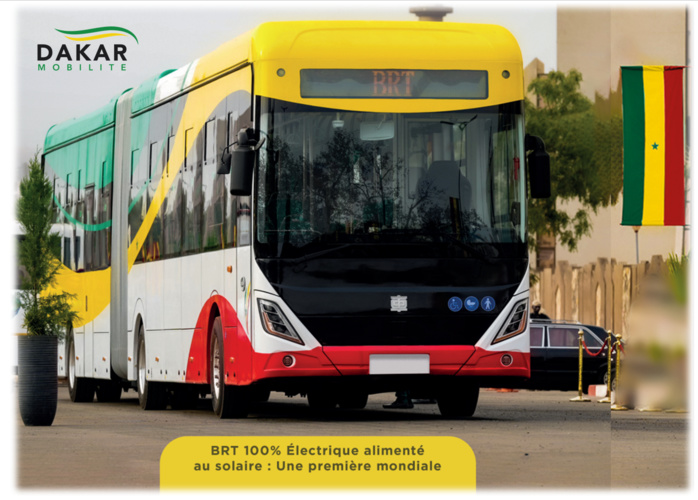 Défilé du 4 avril :  Présentation du premier bus du BRT 100% électrique de Dakar