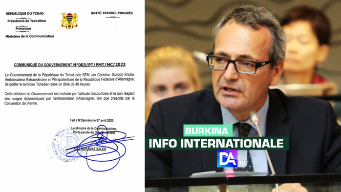 Le Tchad expulse l'ambassadeur d'Allemagne (gouvernement) Le Tchad expulse l'ambassadeur d'Allemagne (gouvernement)