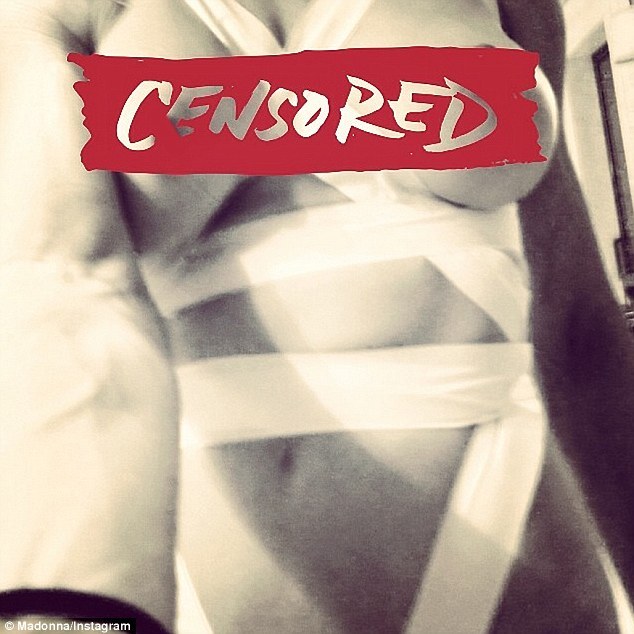 Madonna seins nus sur Instagram pour répondre à Kim Kardashian