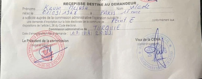 Présidentielle 2024: Karim Wade s’est inscrit sur les listes électorales en Turquie Présidentielle 2024: Karim Wade s’est inscrit sur les listes électorales en Turquie